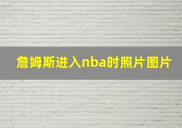 詹姆斯进入nba时照片图片