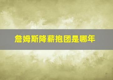 詹姆斯降薪抱团是哪年