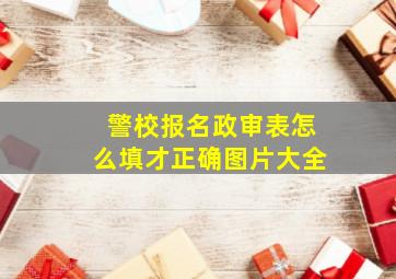 警校报名政审表怎么填才正确图片大全