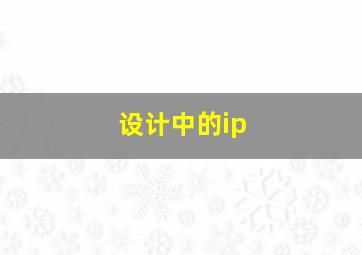 设计中的ip