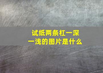 试纸两条杠一深一浅的图片是什么