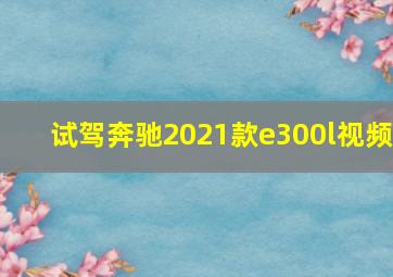 试驾奔驰2021款e300l视频