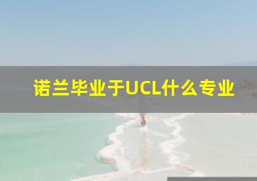 诺兰毕业于UCL什么专业