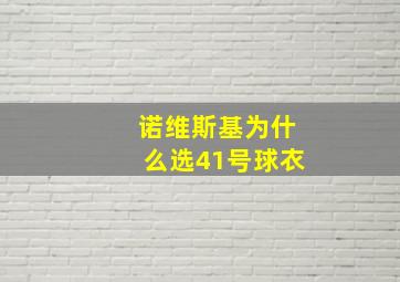 诺维斯基为什么选41号球衣