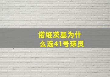 诺维茨基为什么选41号球员