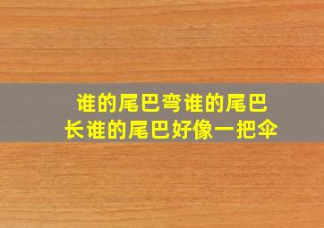 谁的尾巴弯谁的尾巴长谁的尾巴好像一把伞