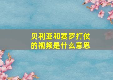 贝利亚和赛罗打仗的视频是什么意思