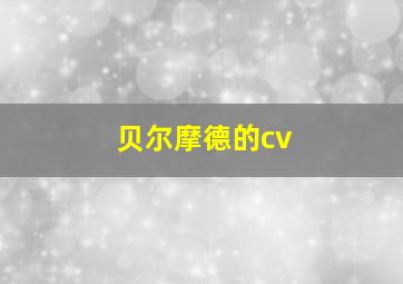 贝尔摩德的cv