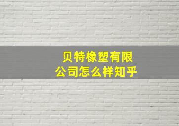 贝特橡塑有限公司怎么样知乎