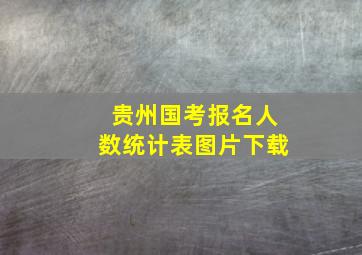 贵州国考报名人数统计表图片下载