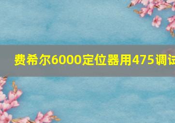 费希尔6000定位器用475调试