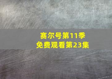 赛尔号第11季免费观看第23集