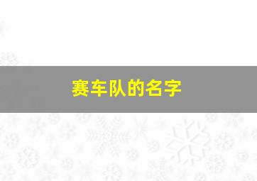 赛车队的名字