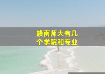 赣南师大有几个学院和专业