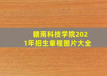 赣南科技学院2021年招生章程图片大全