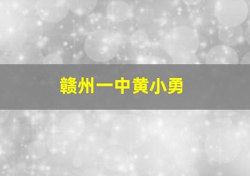 赣州一中黄小勇