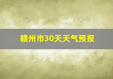 赣州市30天天气预报