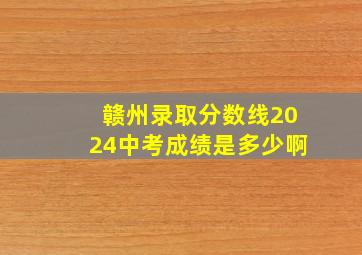 赣州录取分数线2024中考成绩是多少啊