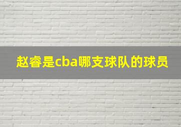 赵睿是cba哪支球队的球员