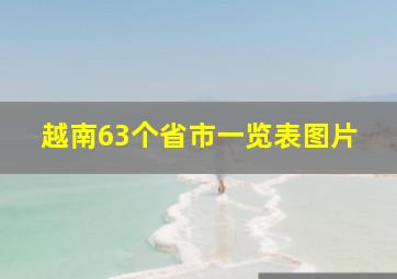 越南63个省市一览表图片