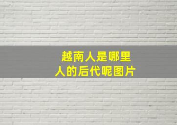 越南人是哪里人的后代呢图片