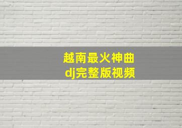 越南最火神曲dj完整版视频