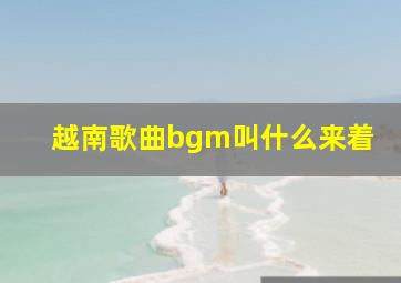 越南歌曲bgm叫什么来着