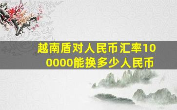 越南盾对人民币汇率100000能换多少人民币