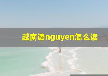 越南语nguyen怎么读