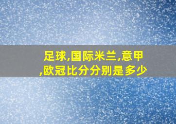 足球,国际米兰,意甲,欧冠比分分别是多少