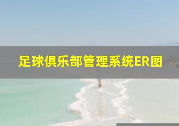 足球俱乐部管理系统ER图