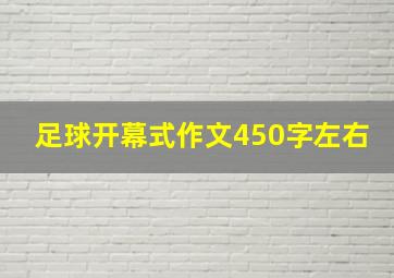 足球开幕式作文450字左右