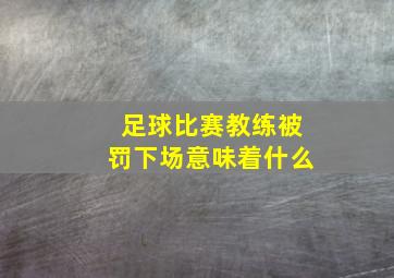 足球比赛教练被罚下场意味着什么