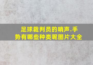 足球裁判员的哨声.手势有哪些种类呢图片大全