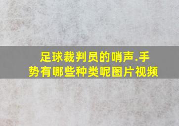 足球裁判员的哨声.手势有哪些种类呢图片视频