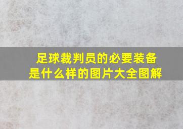 足球裁判员的必要装备是什么样的图片大全图解