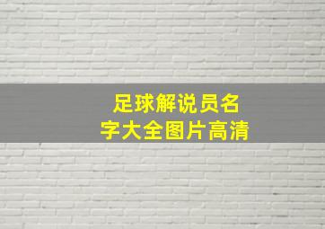 足球解说员名字大全图片高清