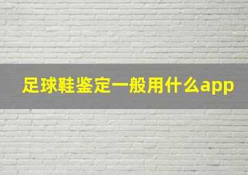 足球鞋鉴定一般用什么app