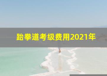 跆拳道考级费用2021年