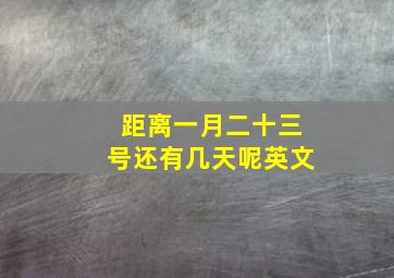 距离一月二十三号还有几天呢英文