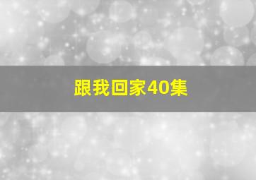 跟我回家40集