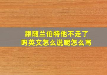 跟随兰伯特他不走了吗英文怎么说呢怎么写