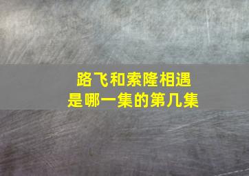 路飞和索隆相遇是哪一集的第几集