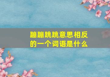 蹦蹦跳跳意思相反的一个词语是什么