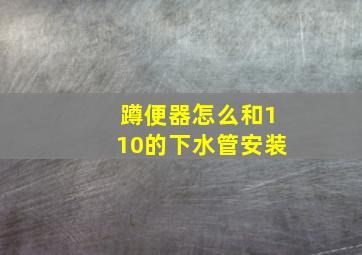 蹲便器怎么和110的下水管安装