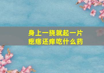 身上一挠就起一片疙瘩还痒吃什么药