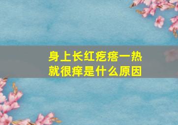 身上长红疙瘩一热就很痒是什么原因