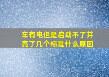 车有电但是启动不了并亮了几个标是什么原因