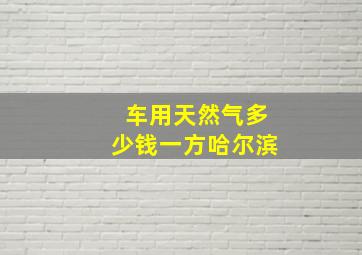 车用天然气多少钱一方哈尔滨