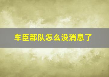 车臣部队怎么没消息了